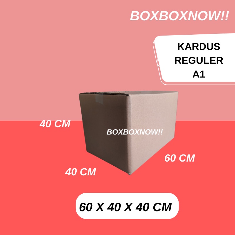 

60 X 40 X 40 CM KARDUS BOX POLOS KARTON PACKING JUMBO PINDAHAN DUS COKLAT BARU
