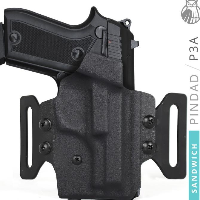 Kydex Holster Pindad P3A Outside Waistband Owb Sandwich Pax Dynamics