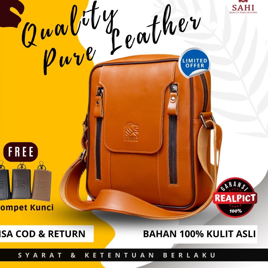 Terpopuler Tas Slingbag slempang kulit asli tas slempang kulit asli pria tas slempang kulit pria kul