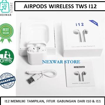 Terbaru Earphone Tws Wireless I12 Headset Airpods Bluetooth Original Tws I12
