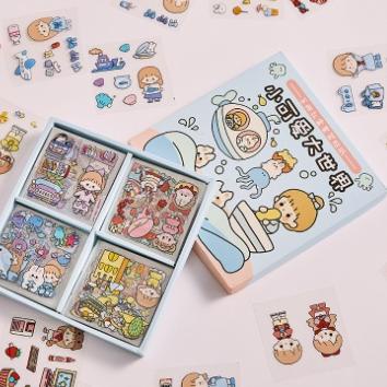 

Produk Terbaru Sticker PET Set Box 100 Lembar / Stiker Tahan Anti Air 100pcs DIY Scrapbook Stiker Hias Lucu