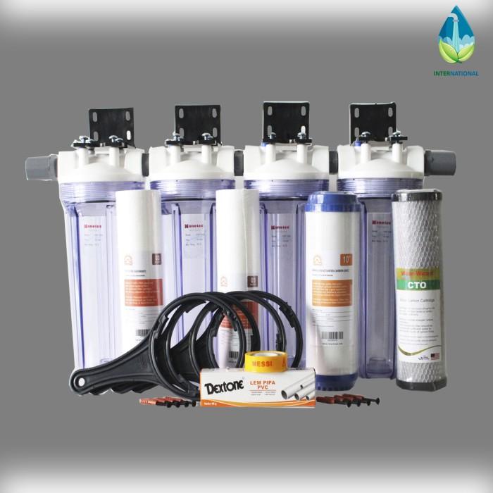 Terlaris Paket Filter Air 10" 4 Tahap Ssgc/ Filter Air Keruh / Filter Air Sumur