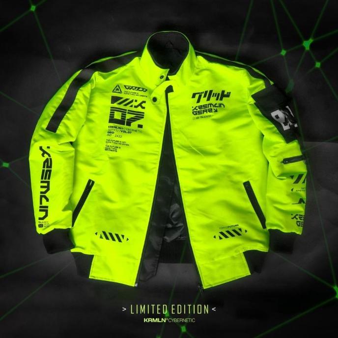 Jaket Pria Keren Modern Kremlin Bomber Jacket Limited Edition Grid Immy.Stuff