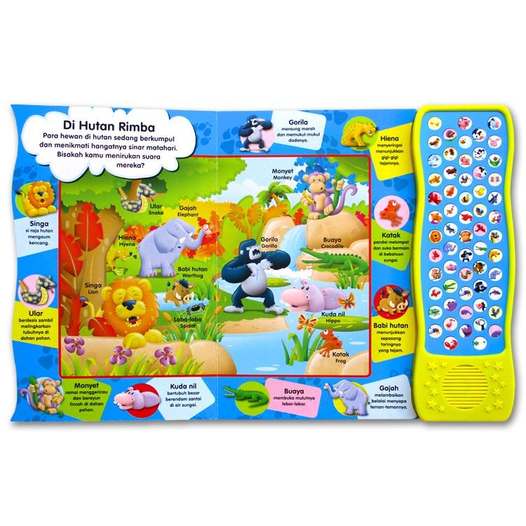 Dunia Hewan Sound Book 60 suara hewan & pengenalan nama hewan 2 bahasa (Bhs Indonesia & Inggris)