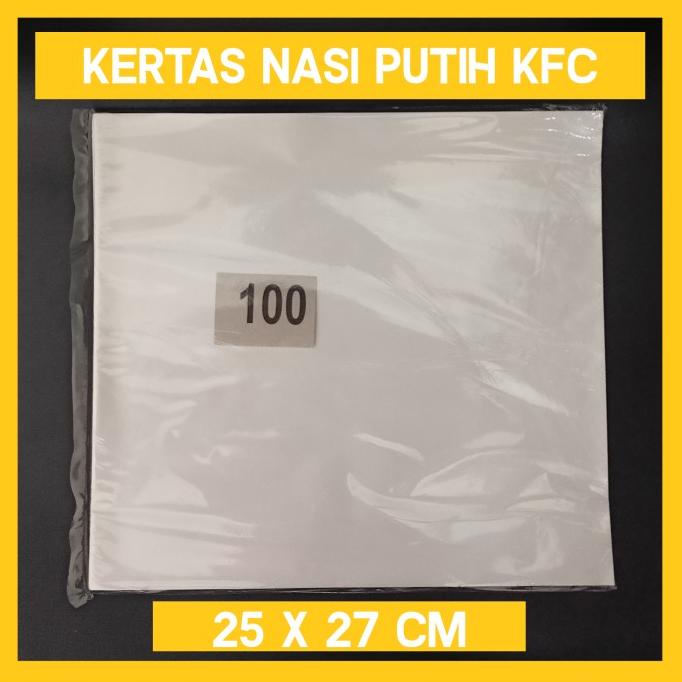 

Terbaru 3.3 KERTAS NASI / BURGER WARNA PUTIH UKURAN 25 X 27 CM ISI 100 PCS