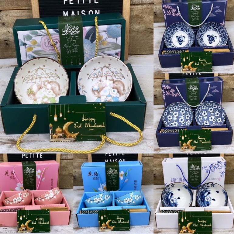 

♠ Japanese Bowl set isi 2 Paket mangkok keramik Lebaran Idul Fitri Eid hampers