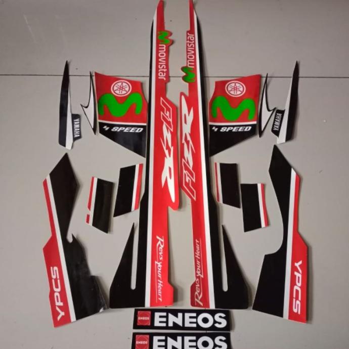 Striping Yamaha fizr fiz r f1 zr movistar merah stiker
