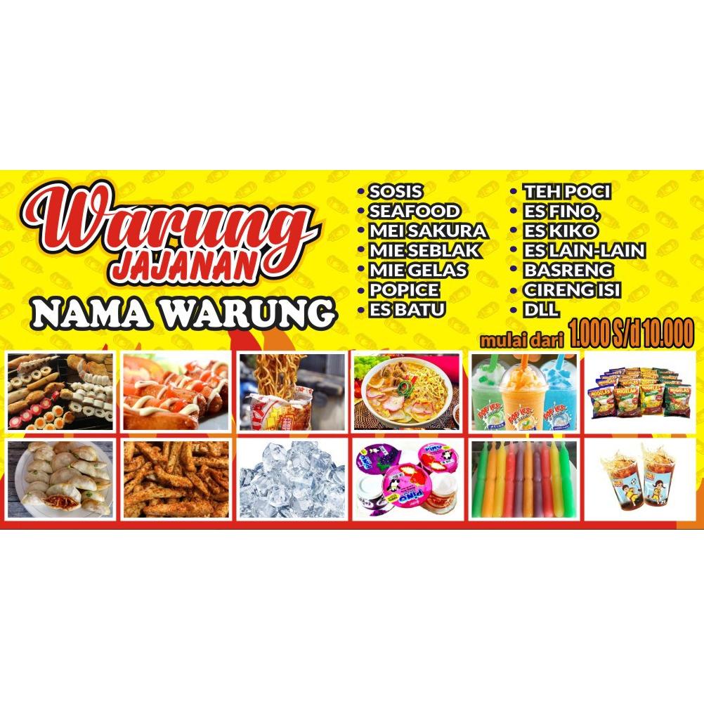 

[COD] SU54 Spanduk Warung Jajanan Bisa Ganti Nama dan Menu pdh7k