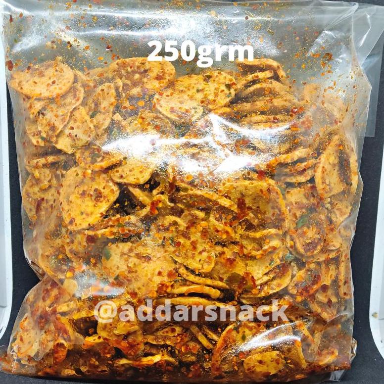 

F00 Keripik Basreng Bumbu Basah Daun Jeruk Halal Netto 250Grm Serba Murah )̿̿