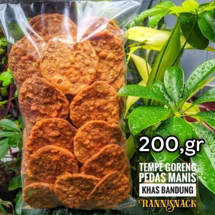 

Keripik tempe original manis pedas bandung 200gr. ➮Terkini