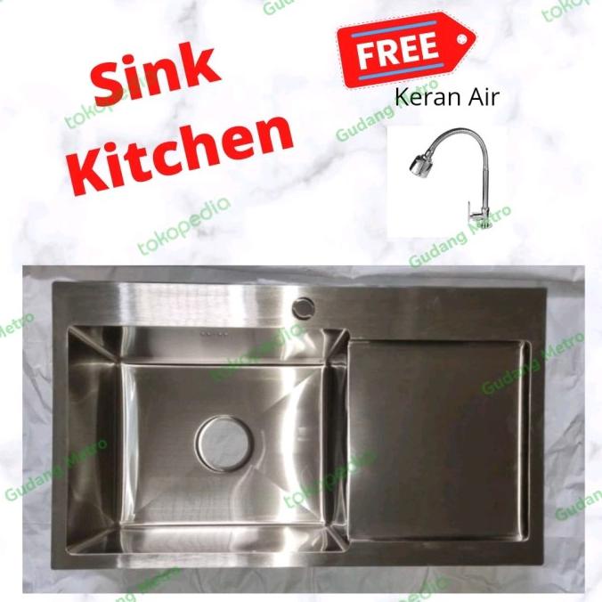 ] Sink/ Tempat Cucian Piring/ Stainless steel/ kotak/ 1 lubang