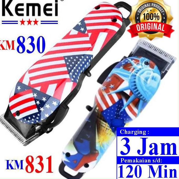 [DISKON ] KEMEI KM 830 831 Hair Clipper Cordless Alat Cukur Rambut CAS km830 km831 ORIGINAL [KODE 95