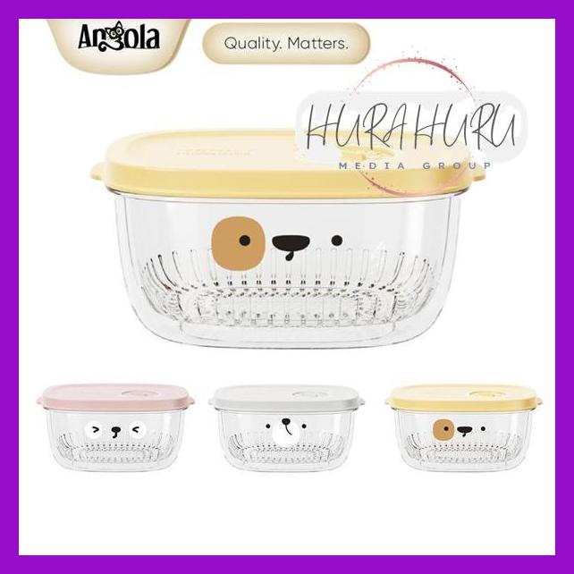 Angola Kotak Penyimpanan Makanan Dengan Saringan C41 Food Storage Box Sayuran Buah/Toples Makanan Sa