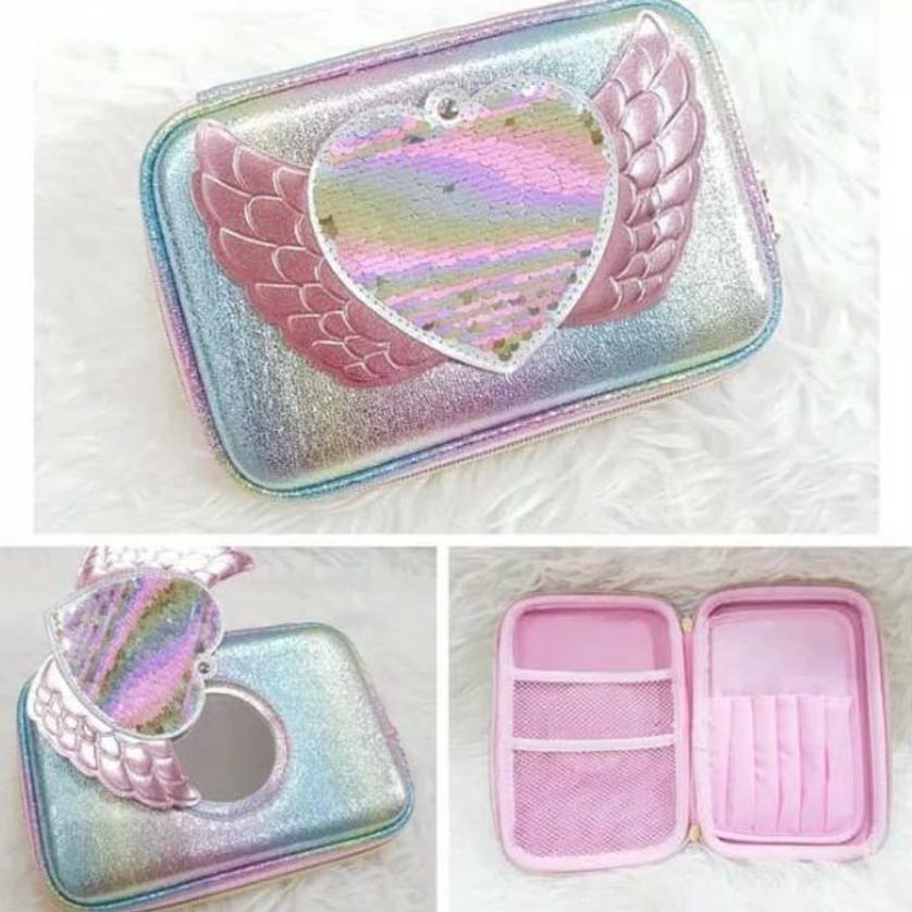 

[NEW !!] Tempat Pensil SMIGGLE ORIGINAL / Kotak Pensil / Pencil Case Hardcase LOVE HOLOGRAM ORI 100 % CHOCHO88 [KODE 7]