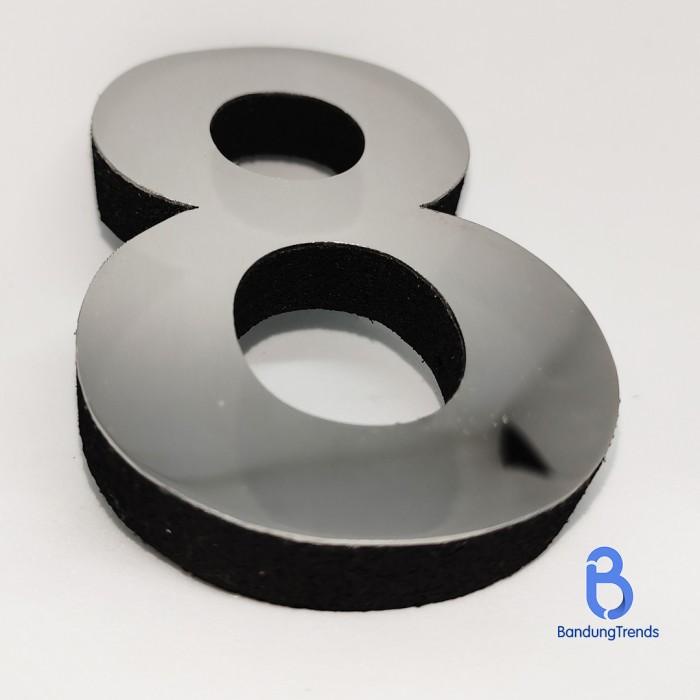 Terlaris Huruf & Angka Timbul Nomor Rumah Stainless Steel Ukuran 20Cm