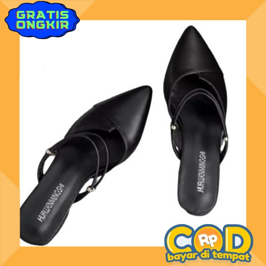 Model Terbaru Korea Hils Kaca 5Cm Murah Hak Tahu Remaja Jumbo Hels Wisuda Elegan Premium Heels Wanit