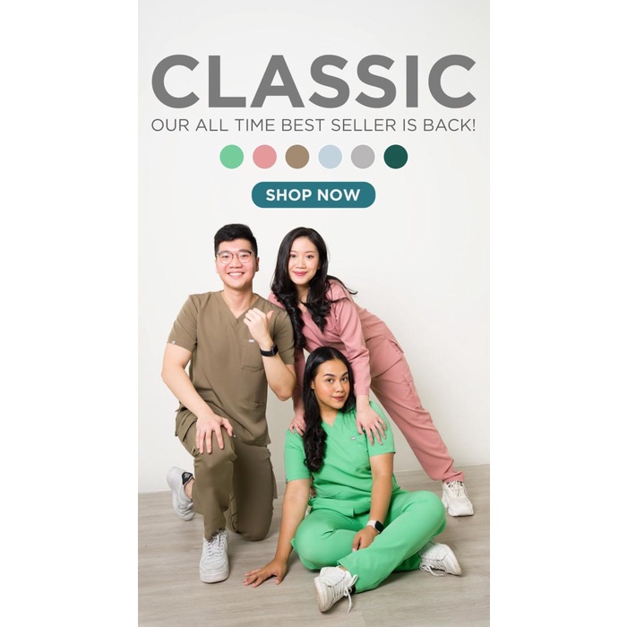Terlaris Scrb - Baju Scrub / Medical Scrubs / Baju Jaga - New Classic