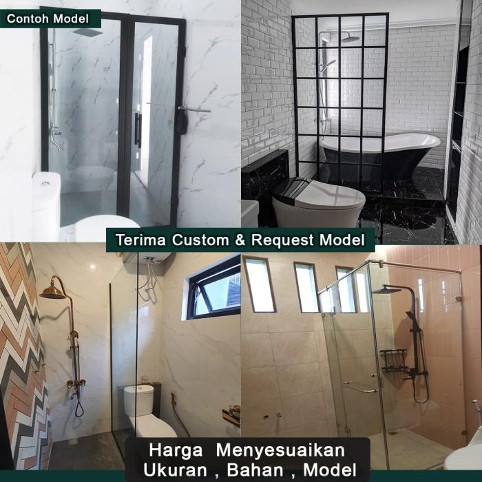 Terlaris Kaca Sekat Kamar Mandi / Partisi Shower / Penyekat Kamar Mandi Custom