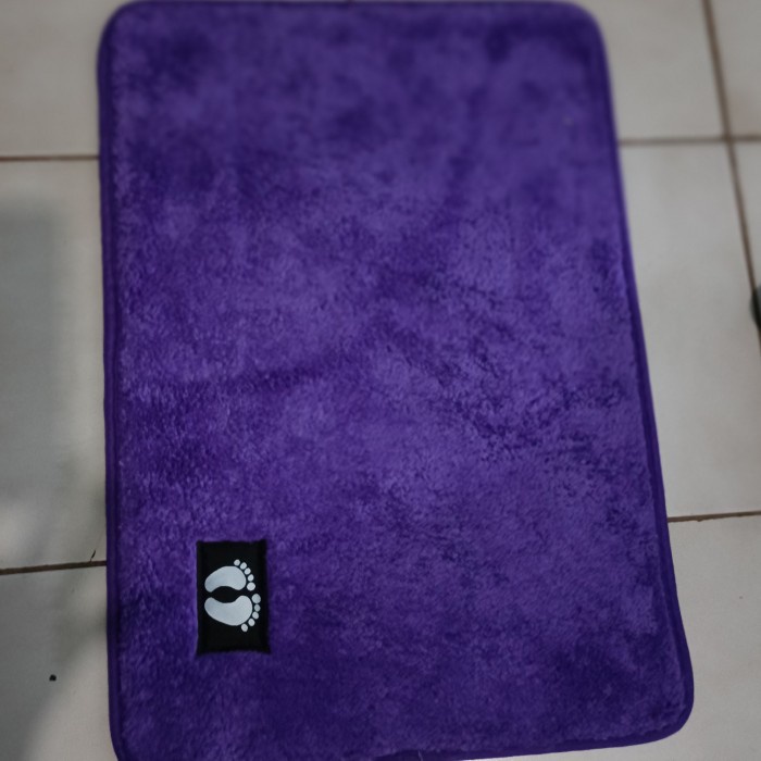 Keset Kamar Mandi Serap Air Toilet Wc Bahan Halus Lembut Bulu Lap Ungu P9G8 Kamar Aesthetic 2In1 Kak