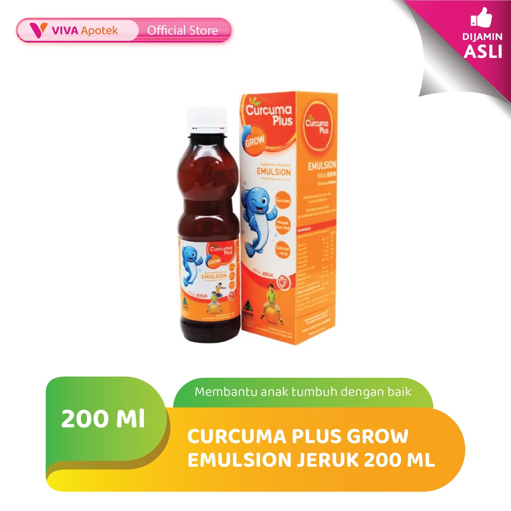 Curcuma Plus Grow Emulsion Jeruk Membantu Pertumbuhan Anak (200 ml)