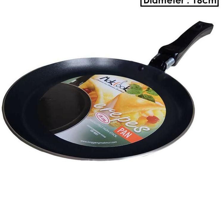Top Seller MAKCOOK CREPES PAN 18CM FRYPAN DATAR KULIT RISOL LUMPIA ANTI LENGKET TEFLON MURAH ORI