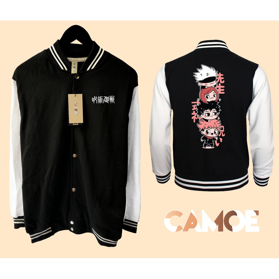 Jaket Baseball Varsity Anime Jujutsu Kaisen Chibi Tokyo