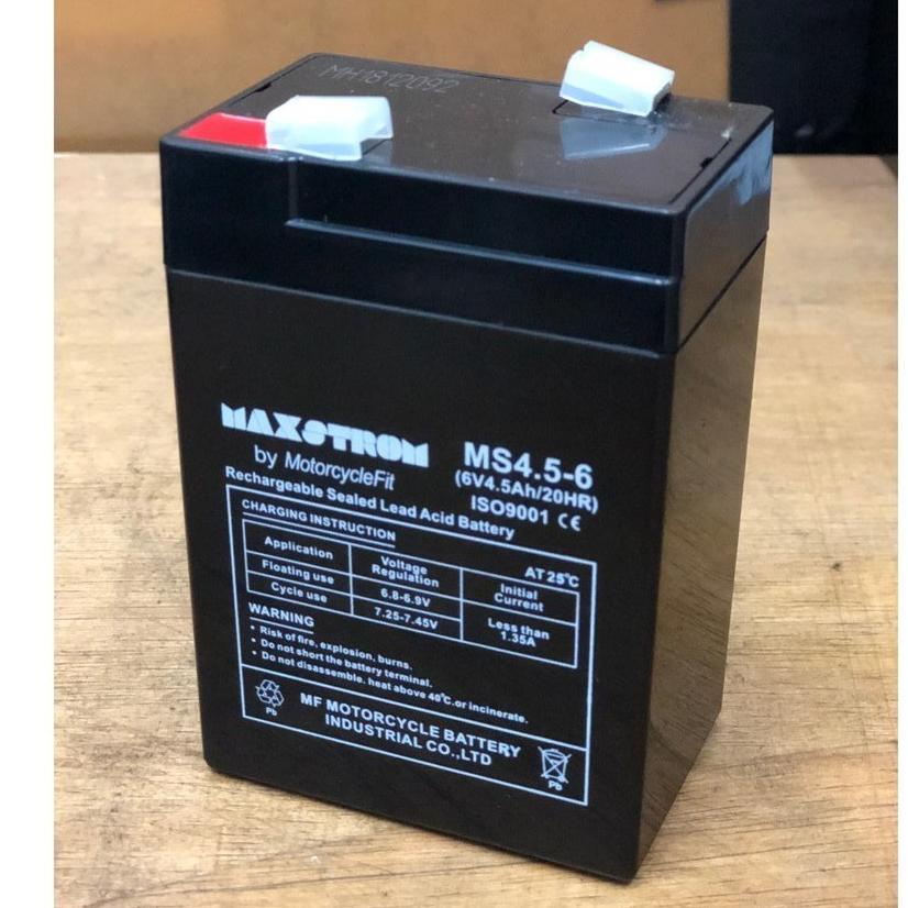 Maxstrom  Aki Vrla 6V 4.5Ah 6 V 4.5 Ah 6V4.5Ah Mf Accu Kering Timbangan