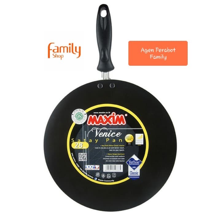 panggangan MASPION MAXIM VENICE SATAY PAN PANGGANGAN SERBA GUNA TEFLON FRY PAN 28 P1Y5 BAYAR DI TEMP