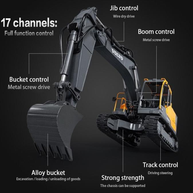 Promo Double E E598 Ec160E Rc Excavator Volvo License Rc Truk Kontruksi Termurah