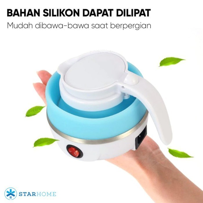 BAROKAH GAMIS Electric Kettle Teko Listrik lipat Foldable travel camping portable