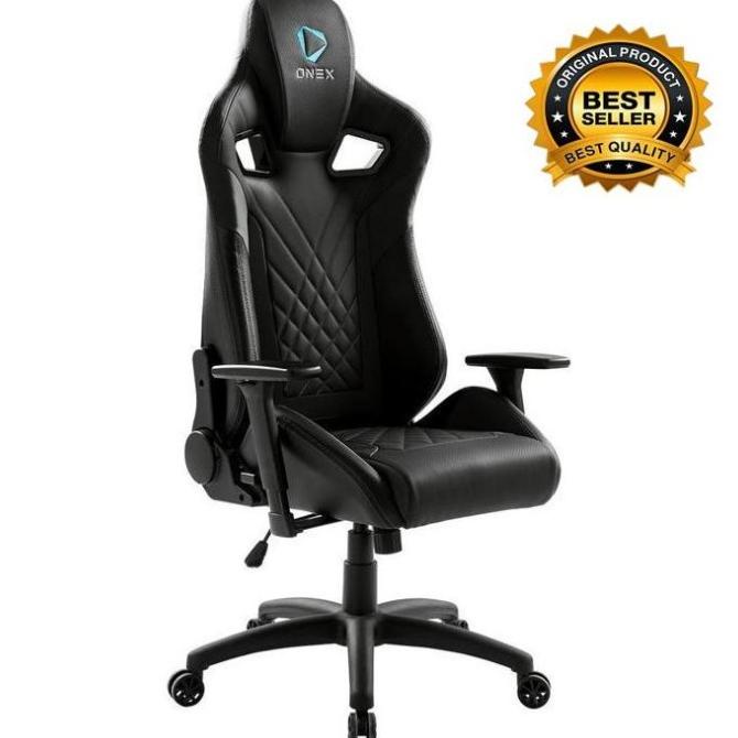 KURSI GAMING ONEX GX5 PREMIUM QUALITY GAMING CHAIR KURSI - BLACK ORIGINAL BEST EL09I09A82L