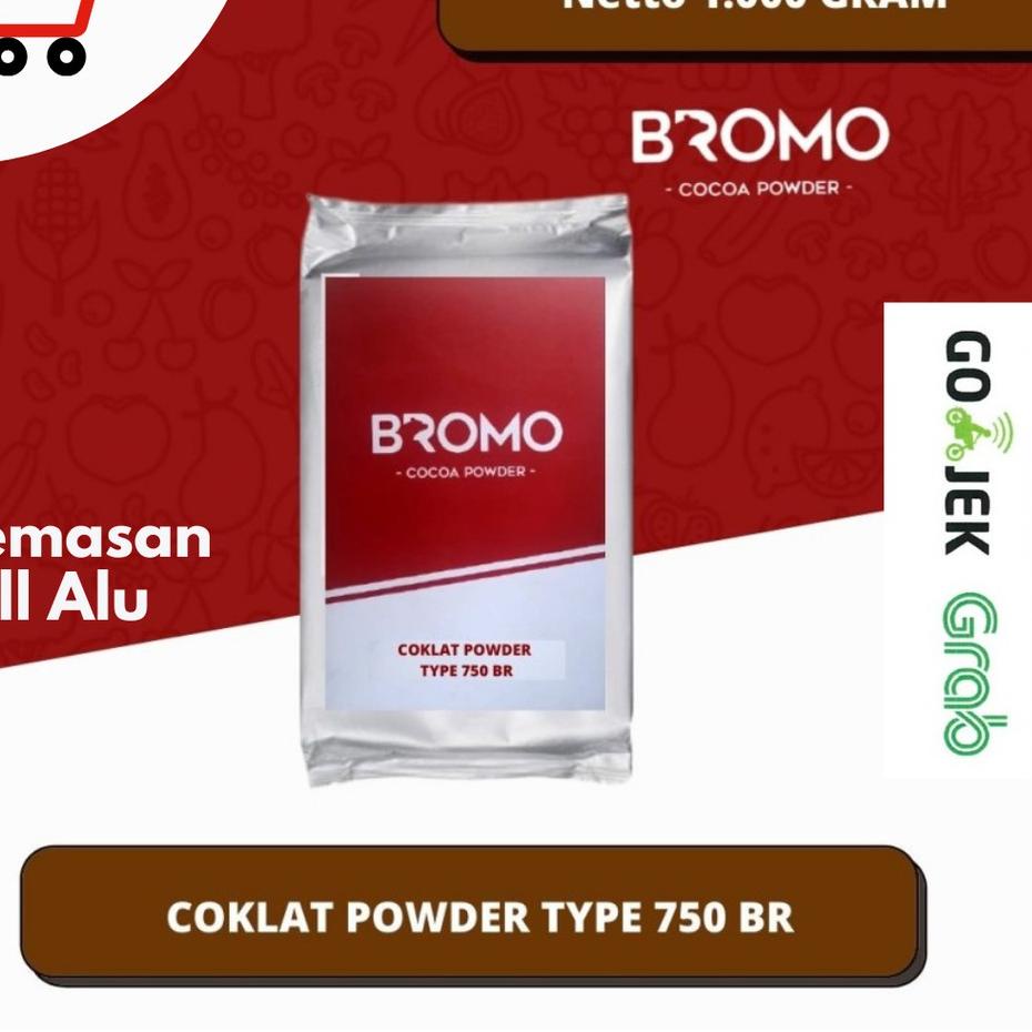 

12.12 Promo Brand BROMO Kakao Powder BR 750| Semi-Dark Coklat 100% ASLI Cocoa 