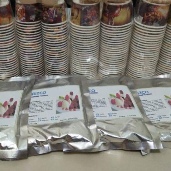 

✨MEN SALE✨ paket ice cream 4 bubuk + 4 slop cup uk 50 ml serbuuu !