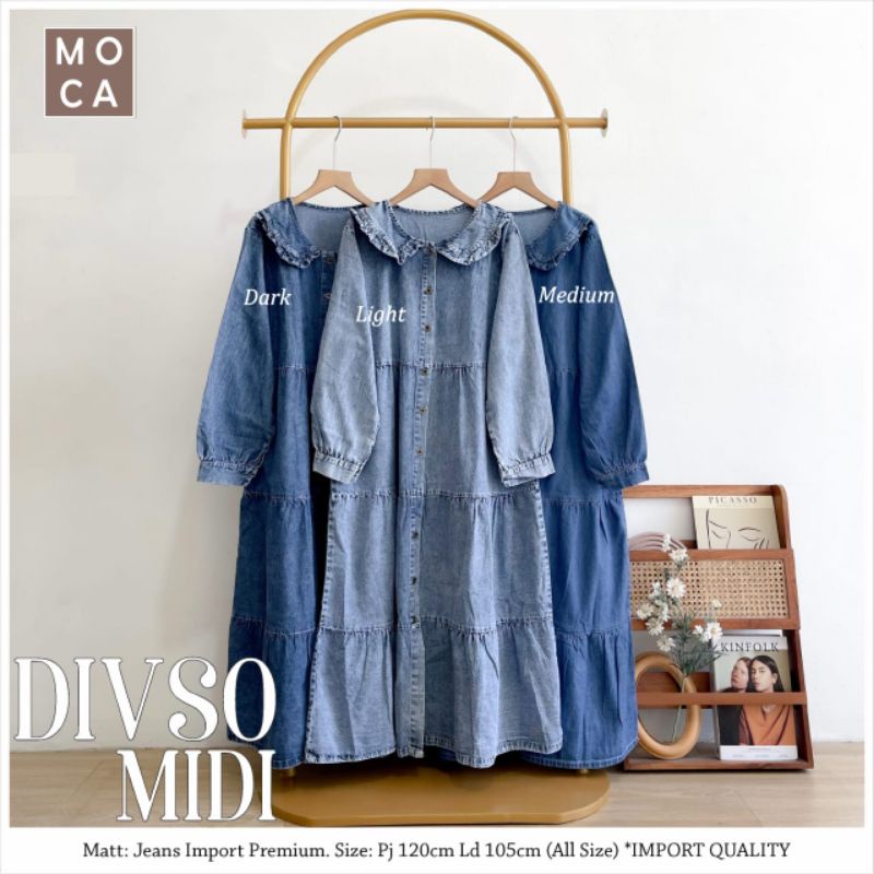 Divso Midi by Moca Midi Dress Korea Jeans Import Busui Friendly