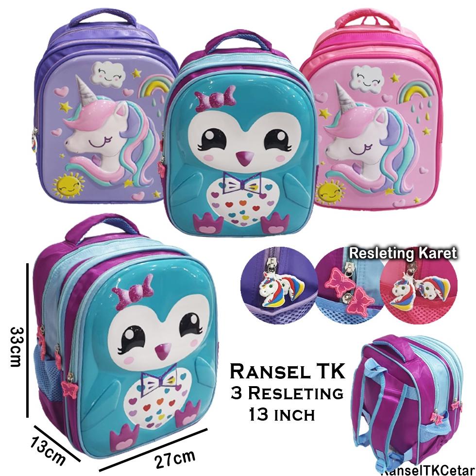 Bisa Cod Tas Ransel Anak Sekolah TK Anak Perempuan Cantik Glossy Rambut Pirang Cetar Gogo Kumbang Ku