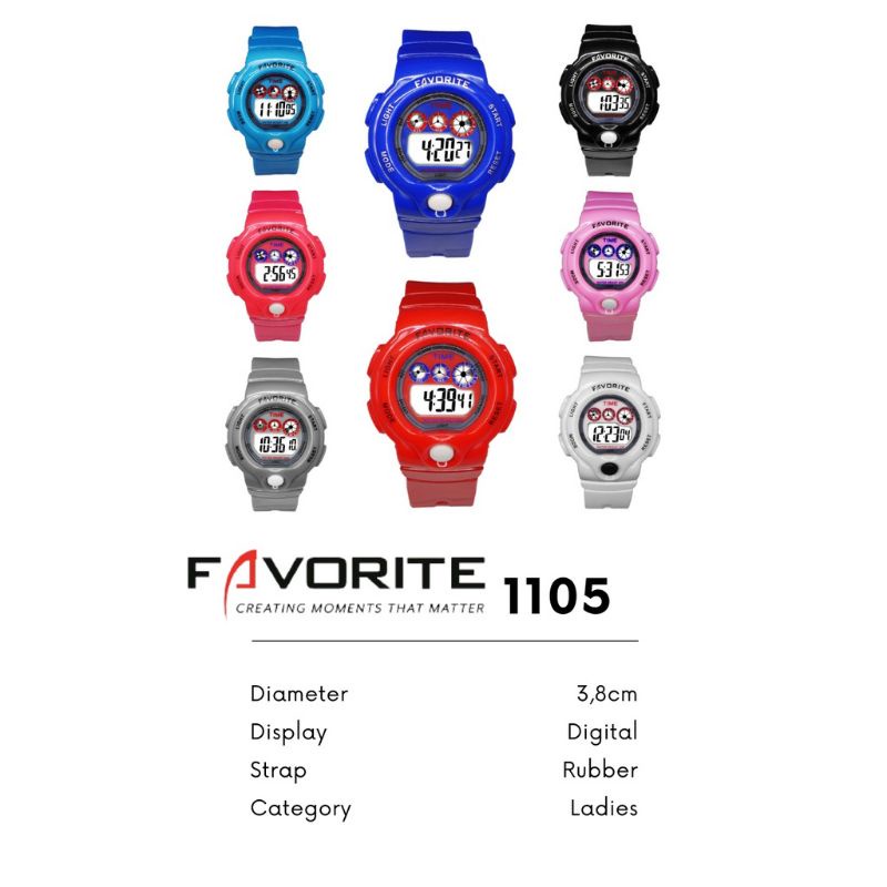 JAM TANGAN WANITA  DIGITAL F1105 WATERPROOF