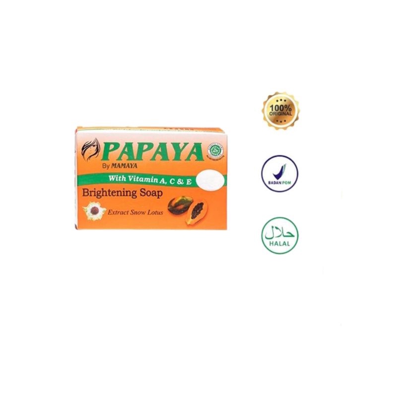 SABUN PEPAYA / PAPAYA BY MAMAYA 135GR ORIGINAL 100%