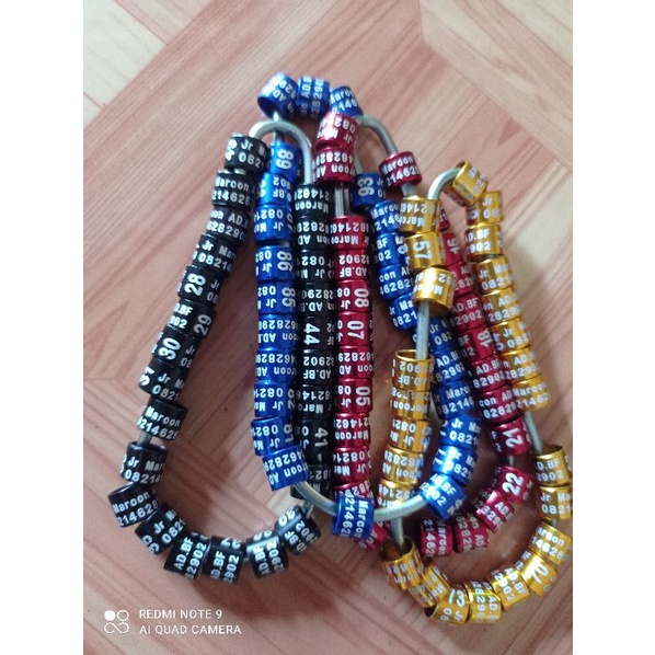 10 butir Ring murai merpati perkutut kenari dll bisa rekwes nama dan no.hp