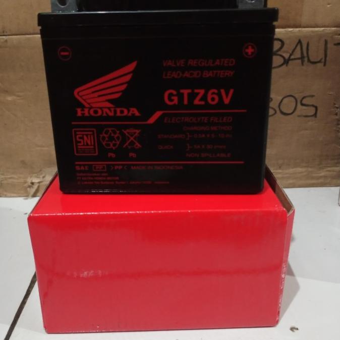 Aki Kering Gtz6V Aki Motor Honda Vario 125 150 Ori Ahm 31500-Kzr-60225 Promo