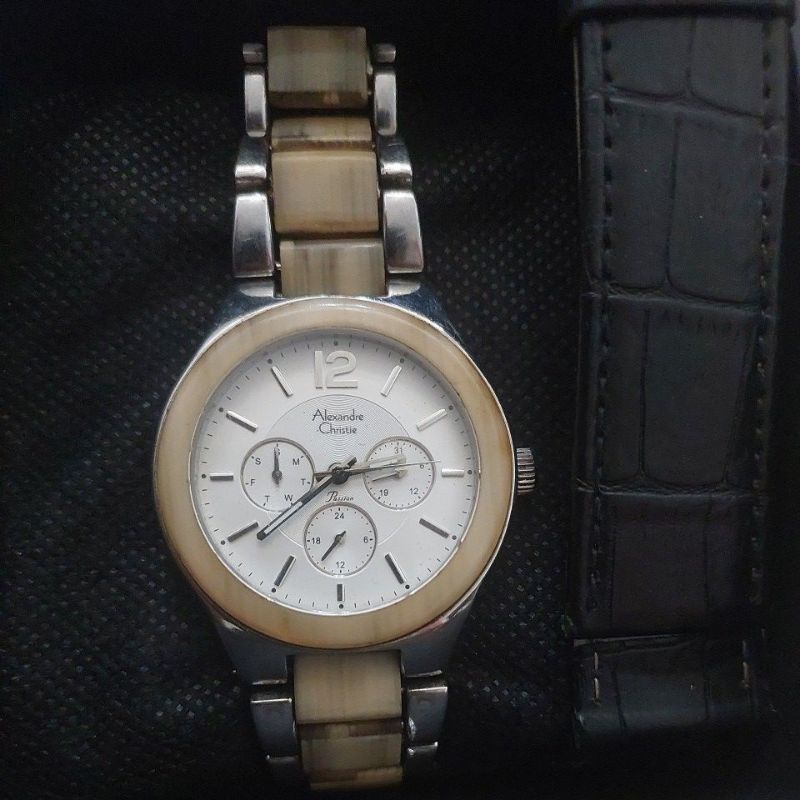 jam tangan original AC alexandre christie chronograph preloved second bekas