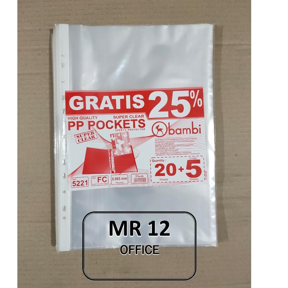 

Style Sheet Protector PP Pockets Bambi Folio Type 5521 Paling Favorit
