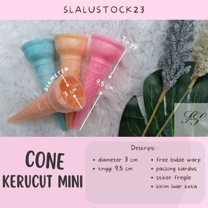 Cone Es Krim Lancip Diameter 3 cm Isi 400 pcs/1 BALL