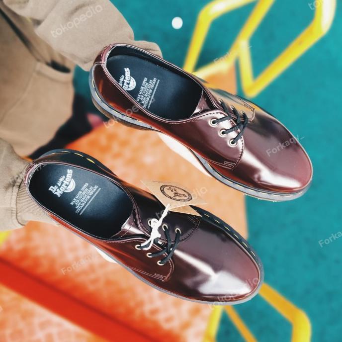 Terbaik Dr Martens 1461 Vegan Cherry Red Docmart Solovair Redwings Limited Edition