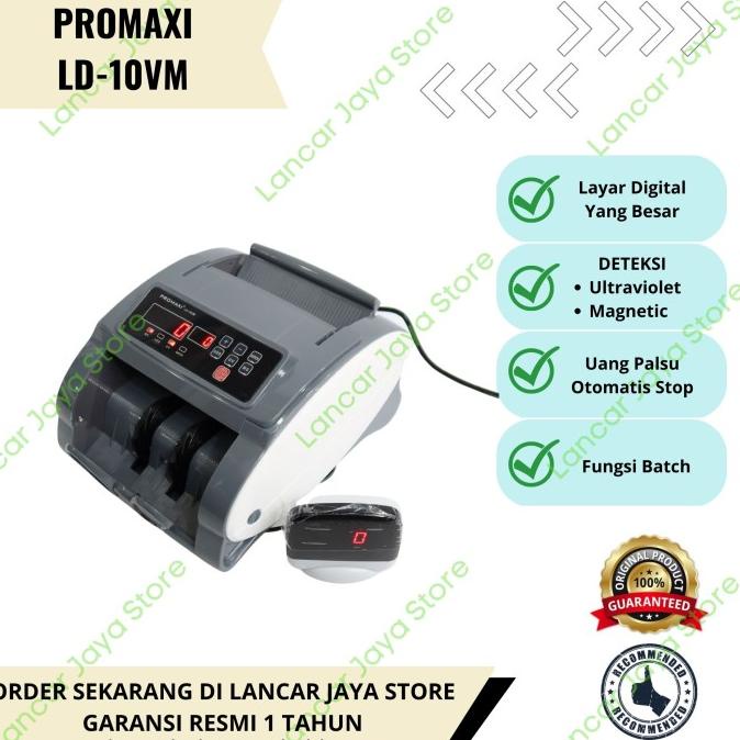 

Mesin Penghitung Uang Promaxi LD10VM Money Counter Promaxi LD-10VM