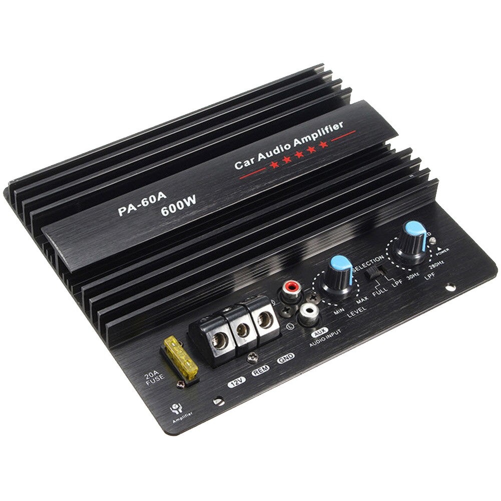 SU6 Woopower Mono Car Audio Amplifier Board Bass Subwoofer 600W PA-60A Black By Pro