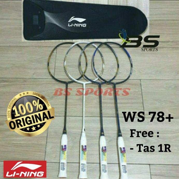 RAKET BADMINTON LINING WINDSTORM 78 PLUS 78+ ORIGINAL 100%