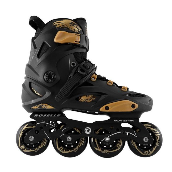Original ROSELLE Inline Skate Freestyle dewasa Pro Slalom sepatu roda