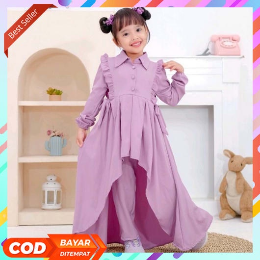 One Set Anak Perempuan Gemes Umur 2-7 Tahun Knit Premium/Setelan Anak Viral Knit Premium Oneset Tuni