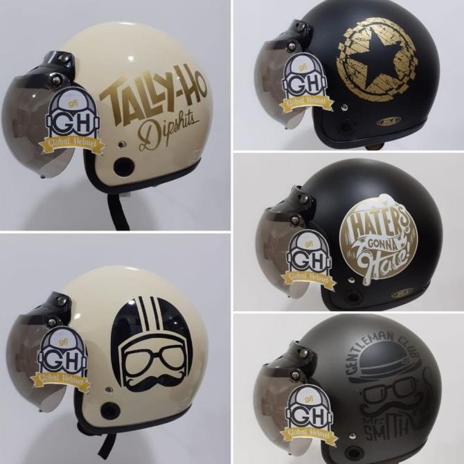 HELM BOGO DEWASA MOTIF HELM RETRO DEWASA MOTIF HELM MURAH MOTIF