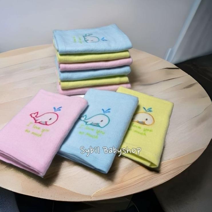 Discount Handuk Bayi Lembut Ivory Bordir Halus Jumbo 110cm x 60cm Handuk Bayi Bordir Halus Handuk Wa